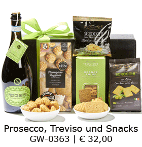 Prosecco Treviso und Snacks Präsentbox kaufen