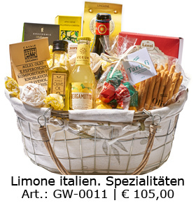Limone italienische Spezialitäten Geschenkkörbe